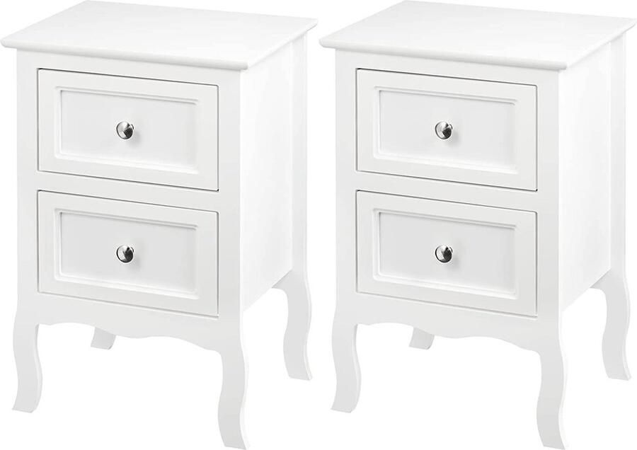 Rootz Living Rootz Wit Modern Nachtkastje Opbergkast Voldoende opbergruimte Elegant ontwerp Duurzame constructie 40 cm x 60 cm x 30 cm