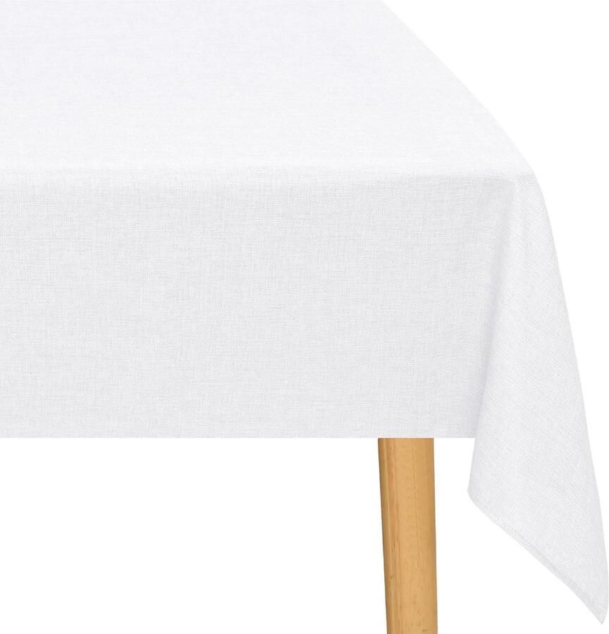 Wit afwasbaar tafelkleed waterafstotend 1 stuk 135 x 200 cm