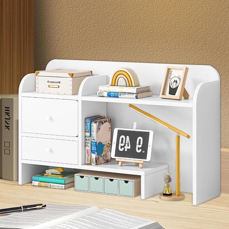 Witte boekenkast bureauplank Organizer kinderbureau houten boekenkast Bureau tafelplanken voor kantoor school slaapkamer