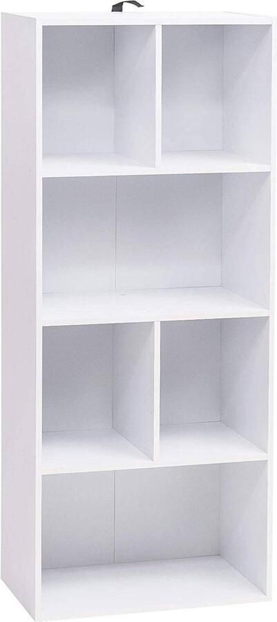 Rootz Living Rootz Witte Boekenkast Opbergplank Vitrinekast Ruim ruimtebesparend stevig 50 2 cm x 29 2 cm x 118 cm