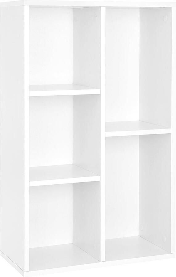 Witte Boekenplank Wandplank Staande Plank Spaanplaat 8kg Max. Draagvermogen 50cm x 80cm x 24cm