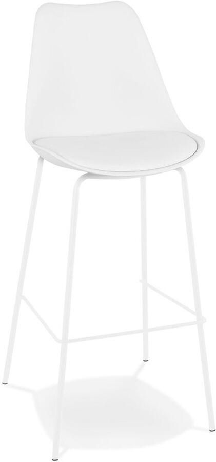 Witte Designbarkruk Moderne Elegante Kruk Uitstekend Comfort