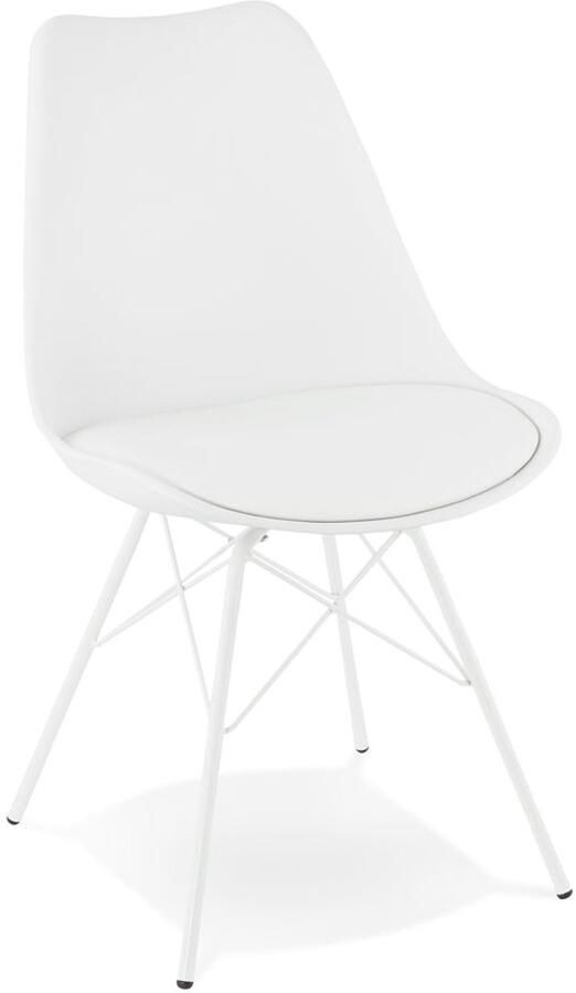 Witte Designstoel Ergonomische Zitplek Industriële Stijl & Modern Comfort