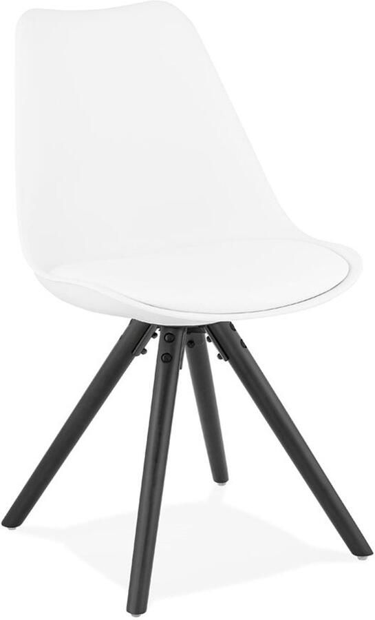 Witte Designstoel Moderne Zitstoel Comfortabele Zitting Vintage Flair