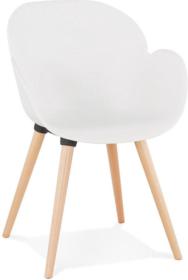 Witte Designstoel Scandinavische Zitmeubel Ergonomisch Comfort Tijdloos Ontwerp