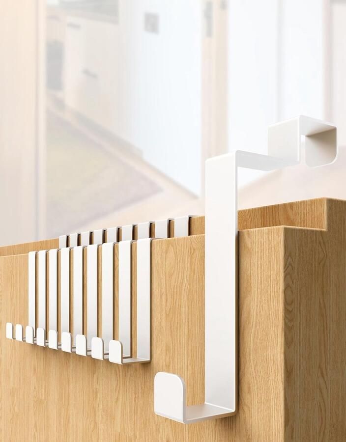 Witte Deurhaken Set van 10 – Ruimtebesparende Kledinghaken voor Vouwdeuren