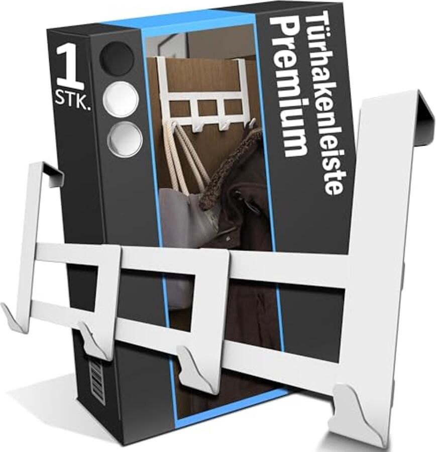 Witte deurkapstok Roestvrijstalen kledinghaak voor deur met hoge belastbaarheid