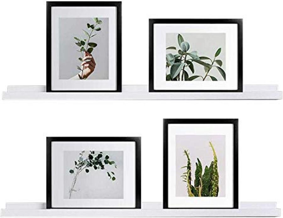 Witte Drijvende Wandplanken Set van 2 36 inch Perfect voor Foto's en Decoratie