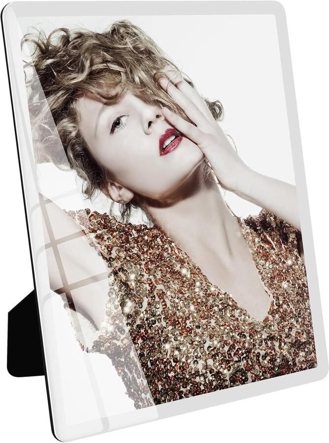 Witte fotolijst 11x14 cm decoratief en veelzijdig geschikt voor muur en tafel