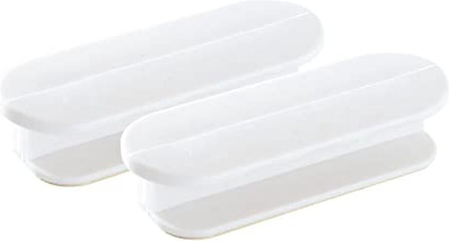 Witte handgrepen voor meubels en deuren multifunctioneel 2 stuks kunststof