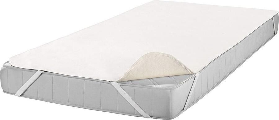 Witte hoes met elastieken hoeken Matrasbeschermer 160 x 200 cm voor matrassen van 15-22 cm hoog 100% katoen Oeko-Tex Standard 100