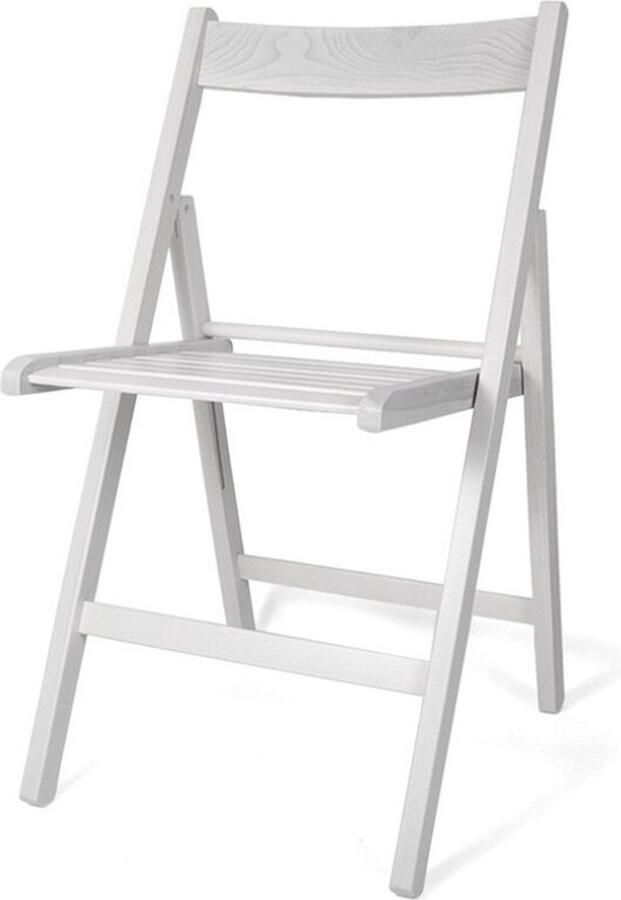 Witte houten bijzet klapstoel voor bruiloft of feest voor binnen en buiten