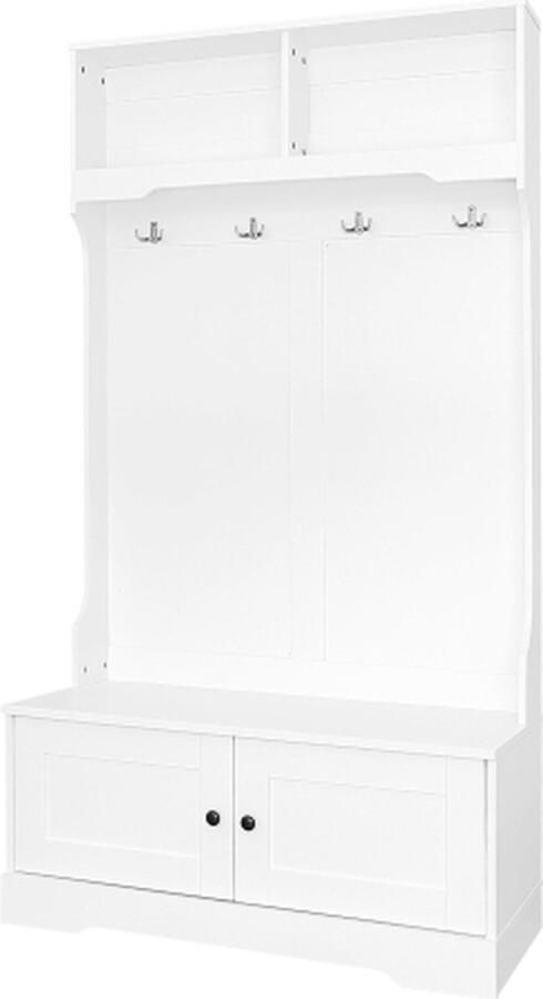 Zonder merk Gotagee Witte Ingangskast Kledingrek Garderobekast Schoenenkast