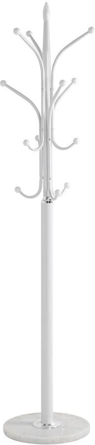 Witte kapstokhaak met marmeren onderstel stijlvol en stevig 1 stuk wit