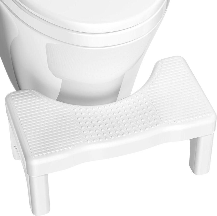 Witte kruk voor in de badkamer met opbergruimte Kruk