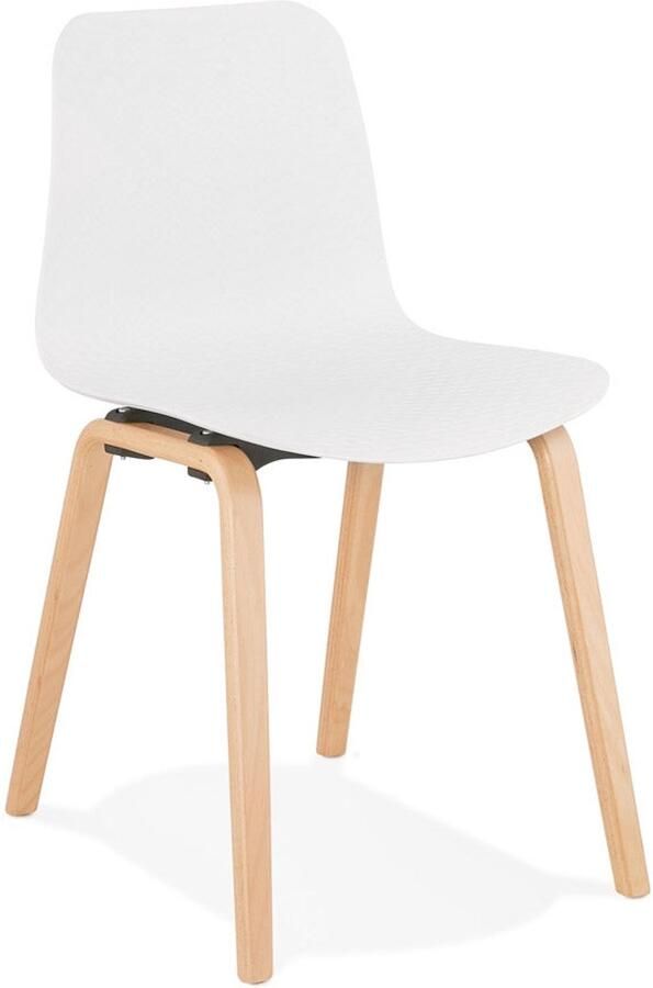 Witte Scandinavische Stoel Nordic Design Onderhoudsvriendelijke Zitting
