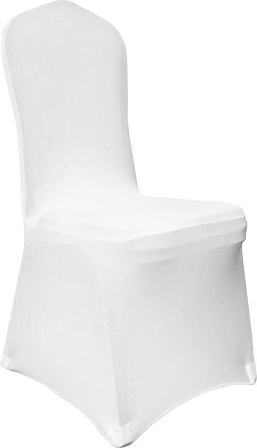 Witte stoelhoezen polyester spandex set van 50 stuks stoelhoes stretch slipcovers 50 cm Stoelhoezen