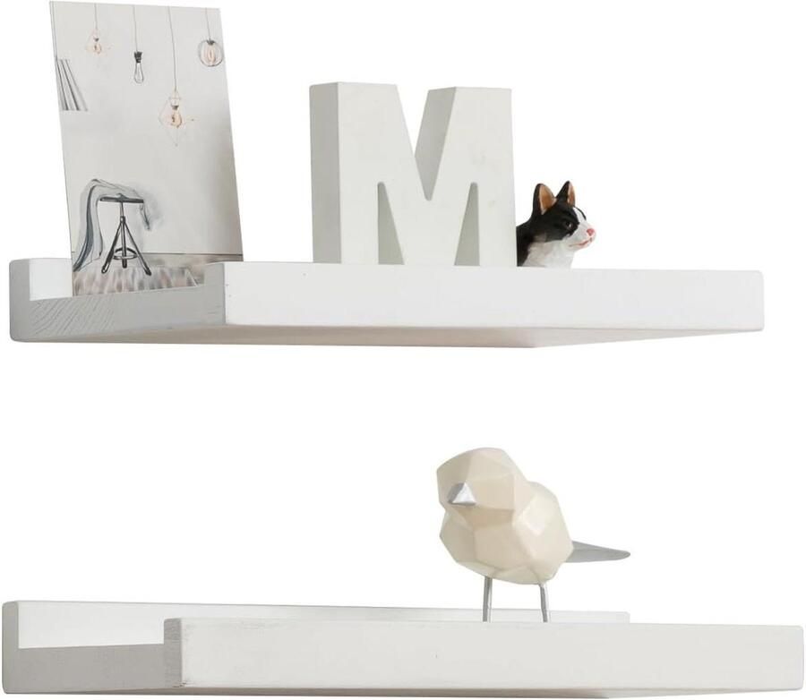 Zwevende planken Massief eikenhout Set van 2 Kruidenrekken Muur gemonteerd Lip display plank Wandplanken Woonkamer keuken Slaapkamer hal 30 cm