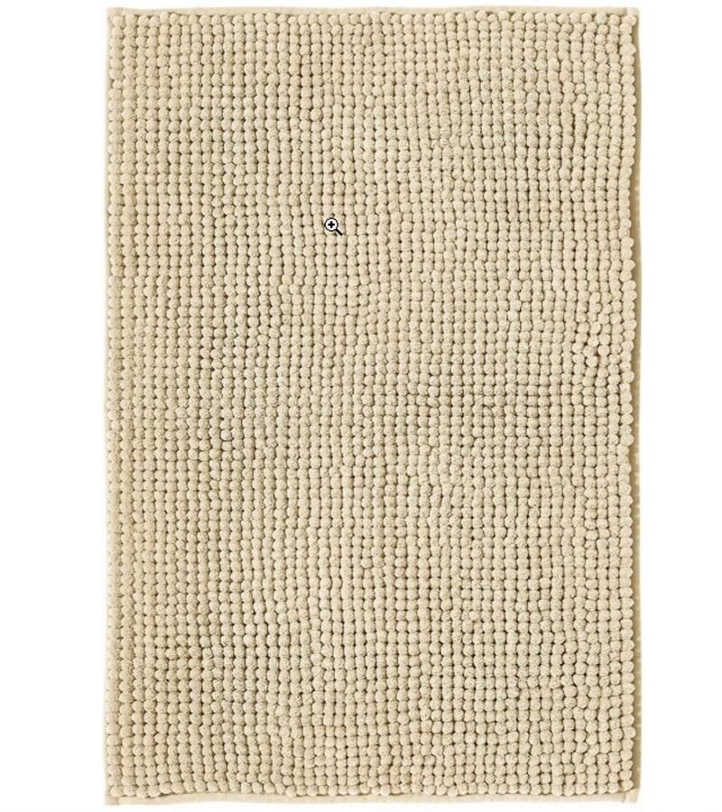 WNHB Badmat Anti-Slip Chenille Beige 50x80 cm – Super Absorberend – Wasbaar – Voor Douche Badkamer Toilet