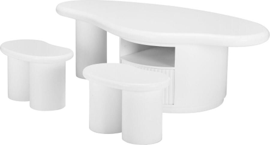 Zonder merk Gotagee Wolkenvormige salontafel met hockers