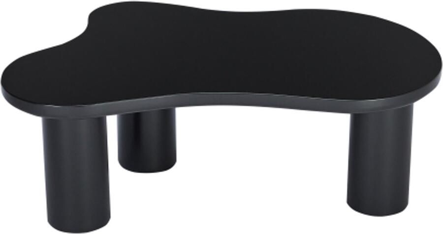 Wolkvormige salontafel 107 cm lang 66 cm breed 40 5 cm hoog MDF-tafelblad en PVC-poten met viltlaag