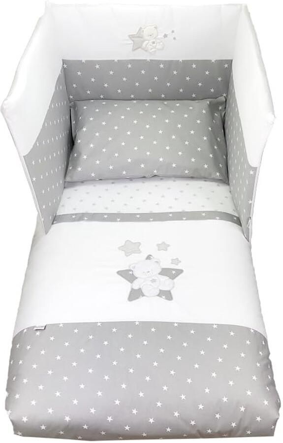Wollig kussen voor babybed met bamboebekleding