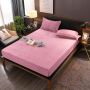 Wollig pluche hoeslaken 90 x 200 cm roze oudroze kasjmier touchscreen winter behaaglijk bedlaken voor een matras van 25 tot 30 cm - Thumbnail 2