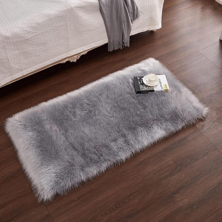 Wollige schapenvacht lamsvacht imitatiebont tapijt wasbaar voor woonkamer slaapkamer decoratie stoel bed bank