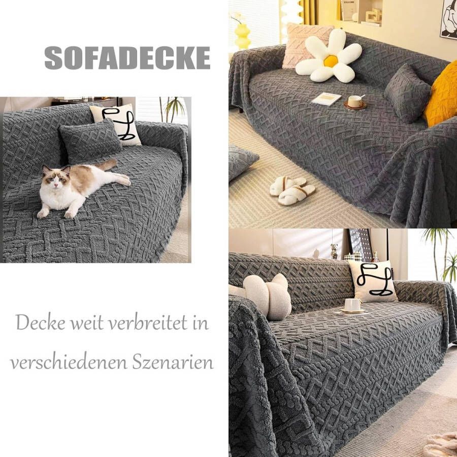 Wollige fleecedeken woondeken warm winter zacht 100 x 150 cm kleine bankdeken deken 100% microvezel zitbank deken
