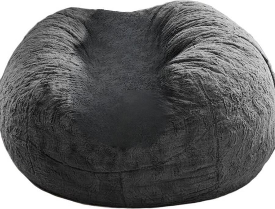 Zitzak XXL Wasbaar Wollig en Comfortabel 150x75 CM Donkergrijs