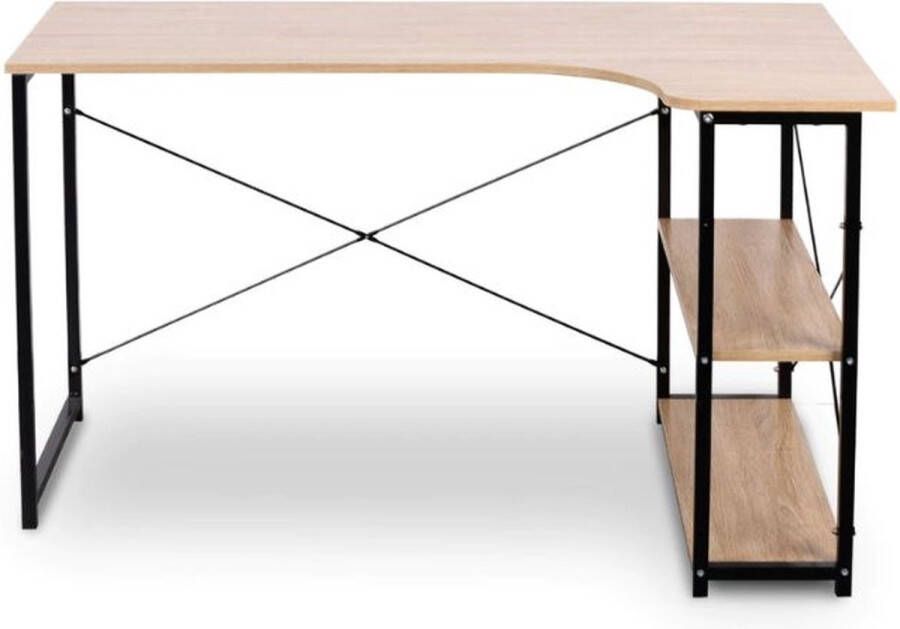 Woltu 1Pc Computer Bureau Hoekbureau Bureau Game bureau Bureautafel Gamen Ergonomisch Tafel Gaming desk Computerbureau Zwart