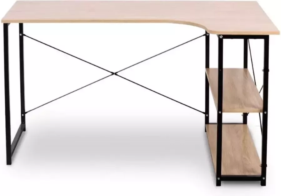 Woltu 1Pc Computer Bureau Hoekbureau Bureau Game bureau Bureautafel Gamen Ergonomisch Tafel Gaming desk Computerbureau Zwart