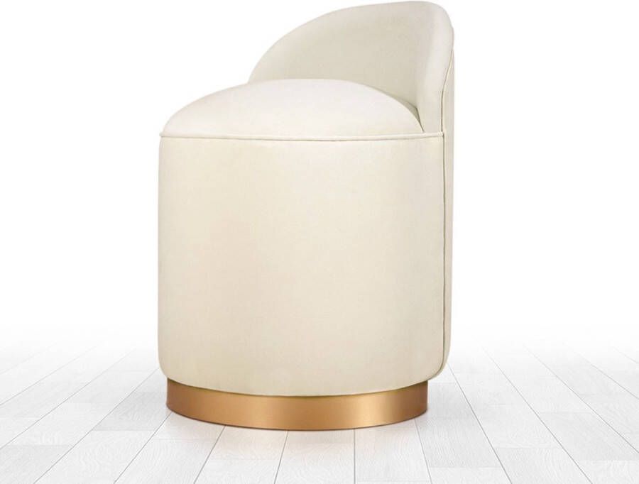 Woonaccessoires Poef in Crème Kleur 50x50x70cm Afmetingen Veelzijdige Hocker