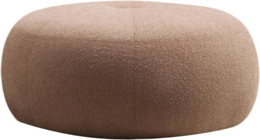 Woonaccessoires Poef Tina in Cappuccino kleur Afmetingen 55x55x35cm Stijlvolle Hocker