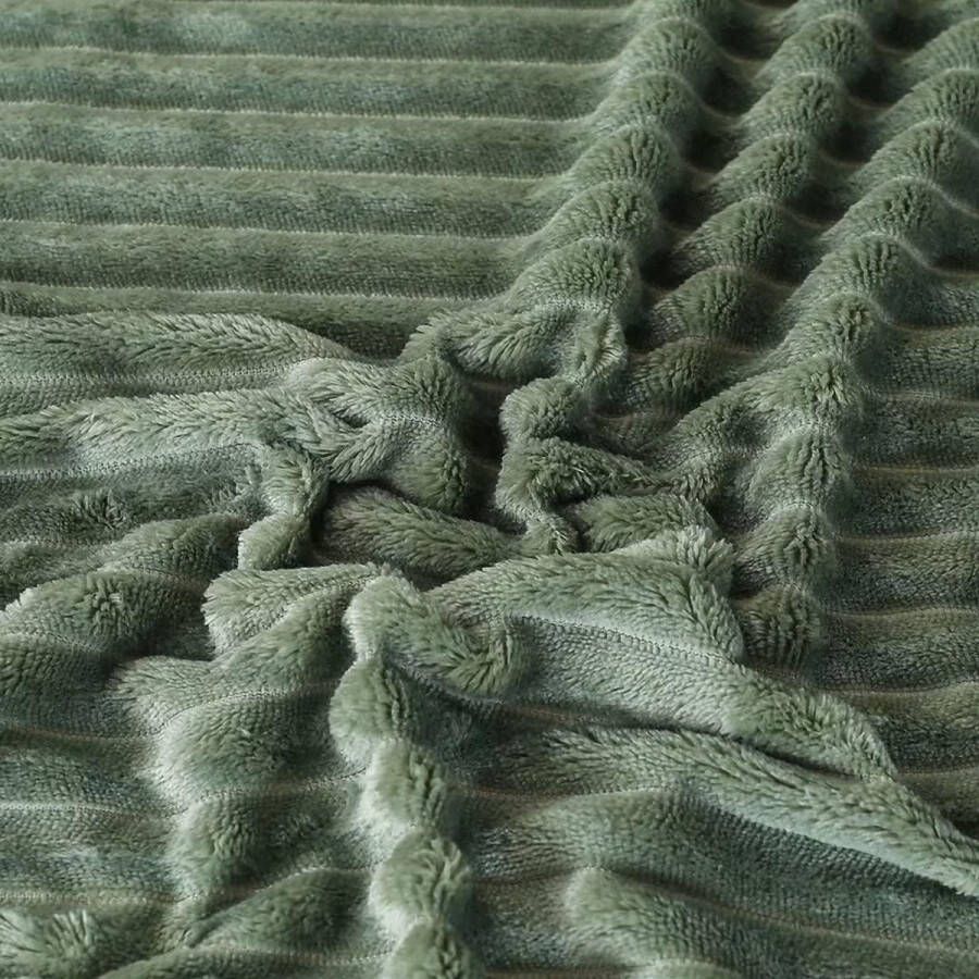 Woondeken knuffeldeken 150 x 200 cm zachte en warme deken bank fleecedeken voor bank woondeken pluizig als bankdeken knuffeldeken - Foto 2