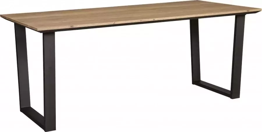 Woonexpress Eettafel 190x90 Valkenburg Bruin Houtlook Bruin 77x190x90cm (HxBxD)
