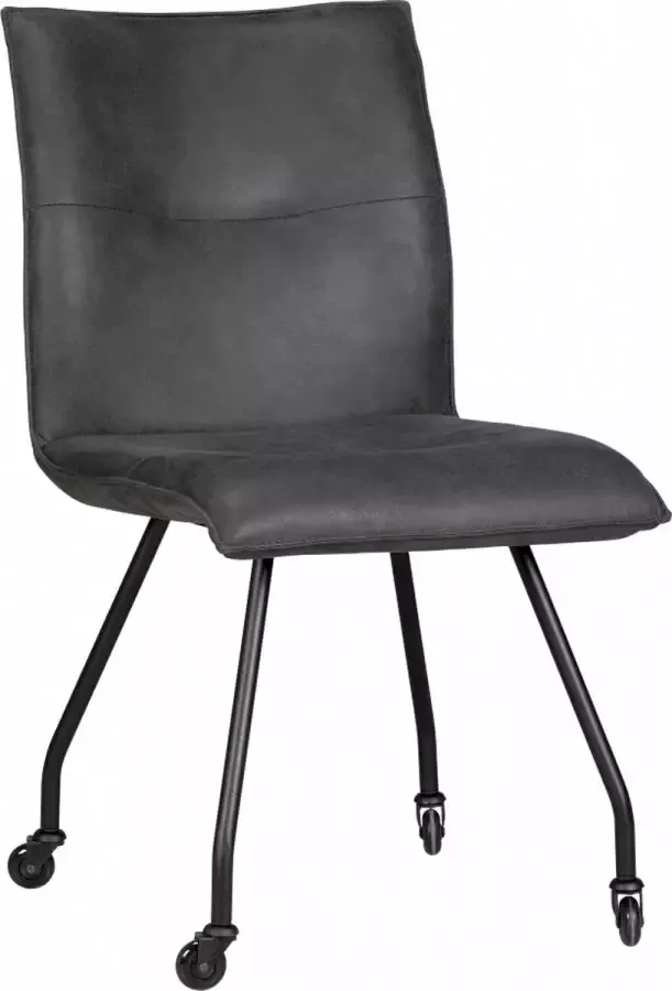 Woonexpress Stoel Texel Grijs Eco Leder Grijs 90x48x55cm (HxBxD)