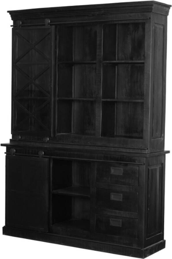 Woonkamer kast Jorrit vitrinekast met glas vitrinekasten 160 cm