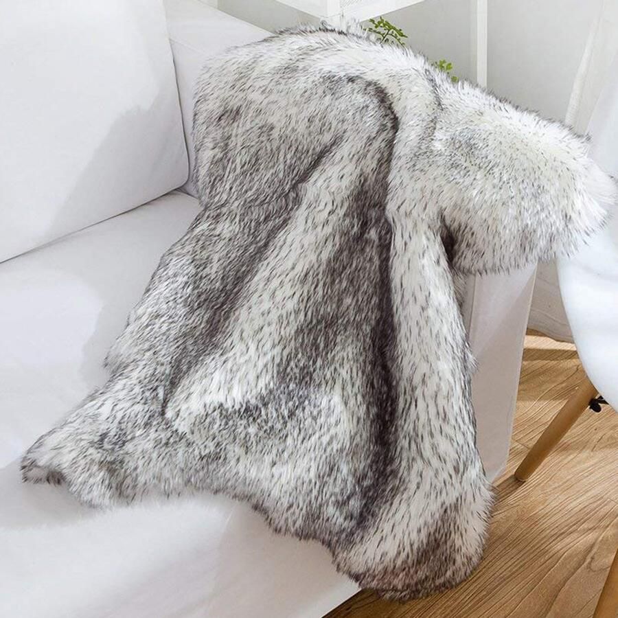 Woonkamertapijt Hoogpolig Vloerkleed Zacht Fluffy Decoratie voor Binnen 1 Stuk Slaapkamer Klein Vloerkleed of Woonkamer Salontafel Dekbed in Grijs