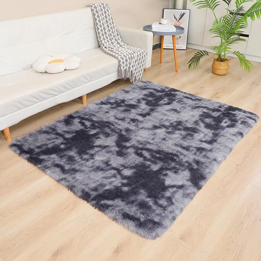 Woonkamertapijt slaapkamer klein vloerkleed pluizig moderne pluche zachte antislip dikke badstof woonkamer salontafel deken slaapkamer pluche vloermat 80*120cm