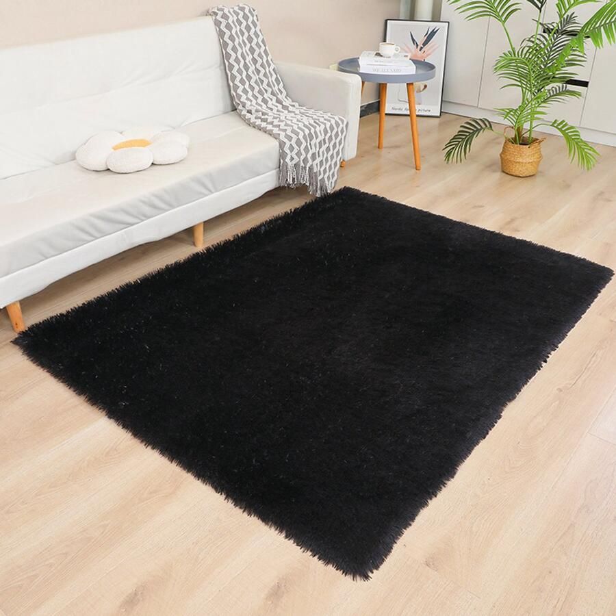 Woonkamertapijt slaapkamer klein vloerkleed pluizig moderne pluche zachte antislip dikke badstof woonkamer salontafel deken slaapkamer pluche vloermat 80*160cm