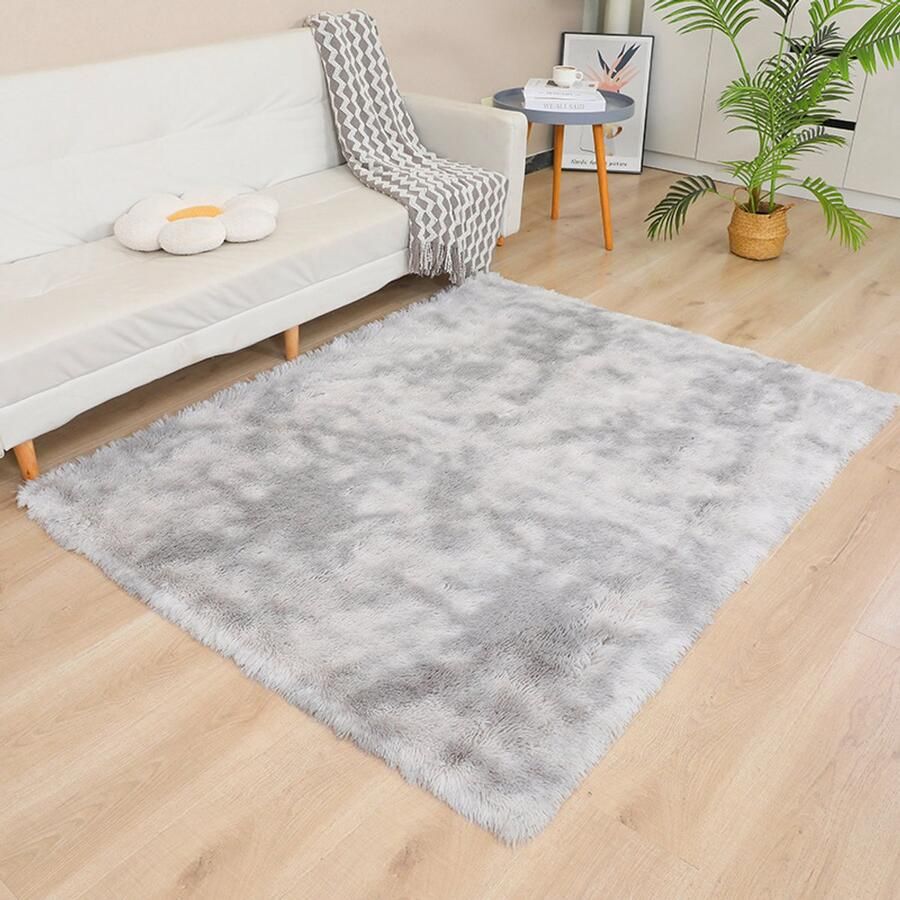 Woonkamertapijt slaapkamer klein vloerkleed pluizig moderne pluche zachte antislip dikke badstof woonkamer salontafel deken slaapkamer pluche vloermat 50*80cm