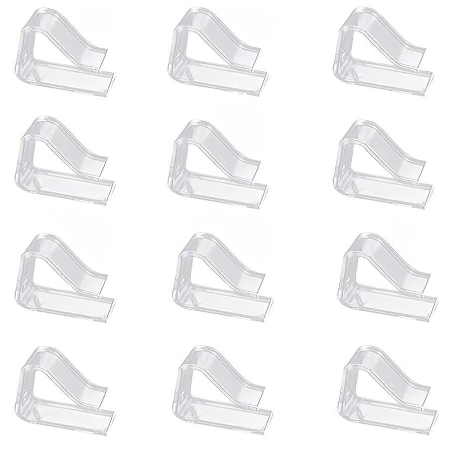 WUDQIJI Tafelkleedclips 12 stuks tafelkleedclips Tafelklemmen Tafelkleedhouder Tafelkleedclips van kunststof Geschikt voor een dikte van 2 tot 3 5 cm voor feest (klein)