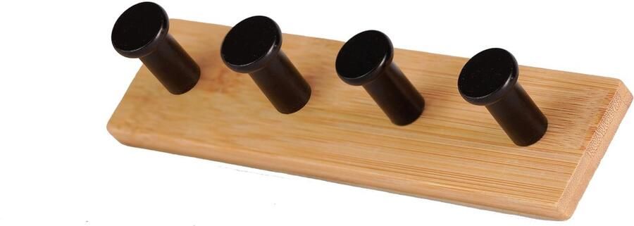 XAQAMY Kapstokhaak Houten Muur Kapstokhaak 18cm Kapstokhaak Wandhaak Houten Kapstok met 4 Haken voor Jassen Hoeden Handtassen Gangen Slaapkamer Woonkamer