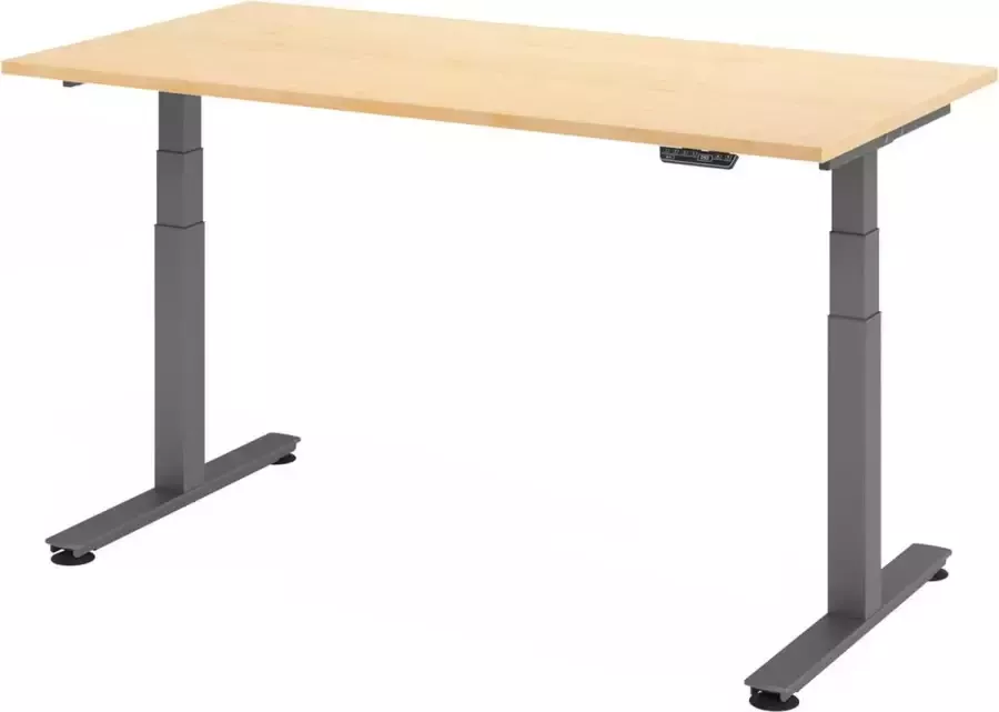 Hjh OFFICE PRO XDSM 16 G Bureau Esdoorn 160 x 80 Tafelhoogte I Elektrisch in hoogte verstelbaar