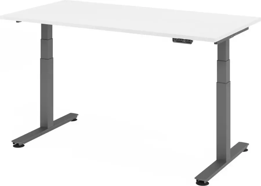 Hjh OFFICE PRO XDSM 16 G Bureau Wit 160 x 80 Tafelhoogte I Elektrisch in hoogte verstelbaar