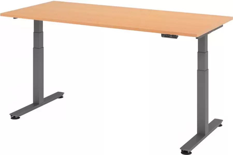 Hjh OFFICE PRO XDSM 19 G Bureau Beuken 180 x 80 Tafelhoogte I Elektrisch in hoogte verstelbaar