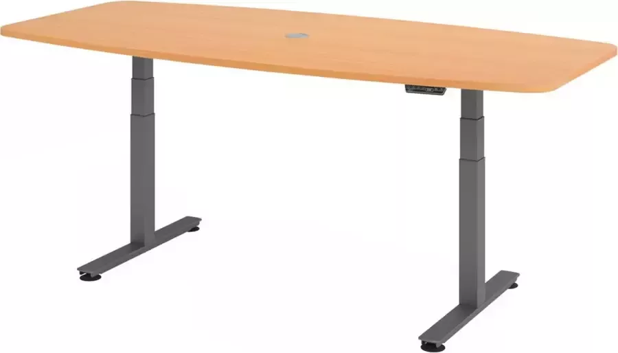 Hjh OFFICE PRO XDSM 22 G Bureau Beuken 220 x 103 Tafelhoogte I Elektrisch in hoogte verstelbaar