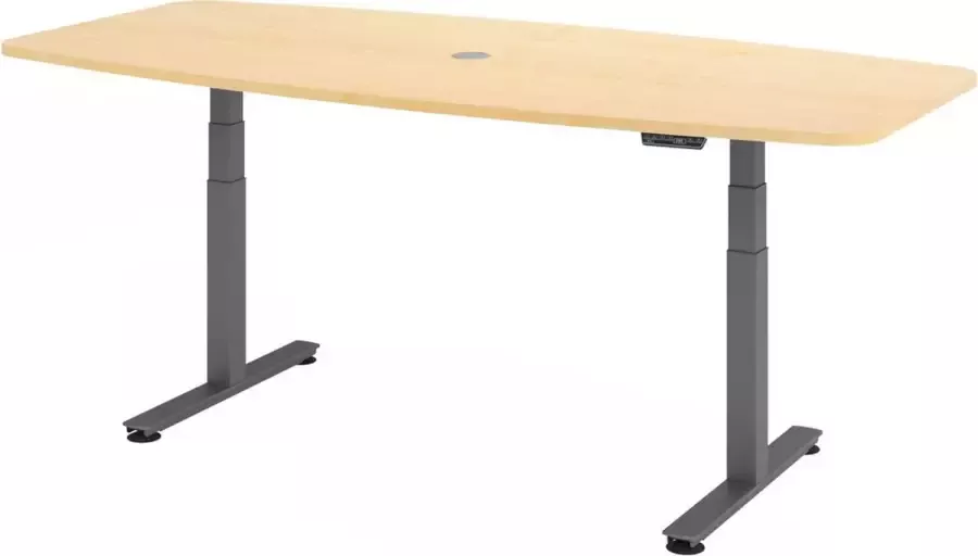 Hjh OFFICE PRO XDSM 22 G Bureau Esdoorn 220 x 103 Tafelhoogte I Elektrisch in hoogte verstelbaar