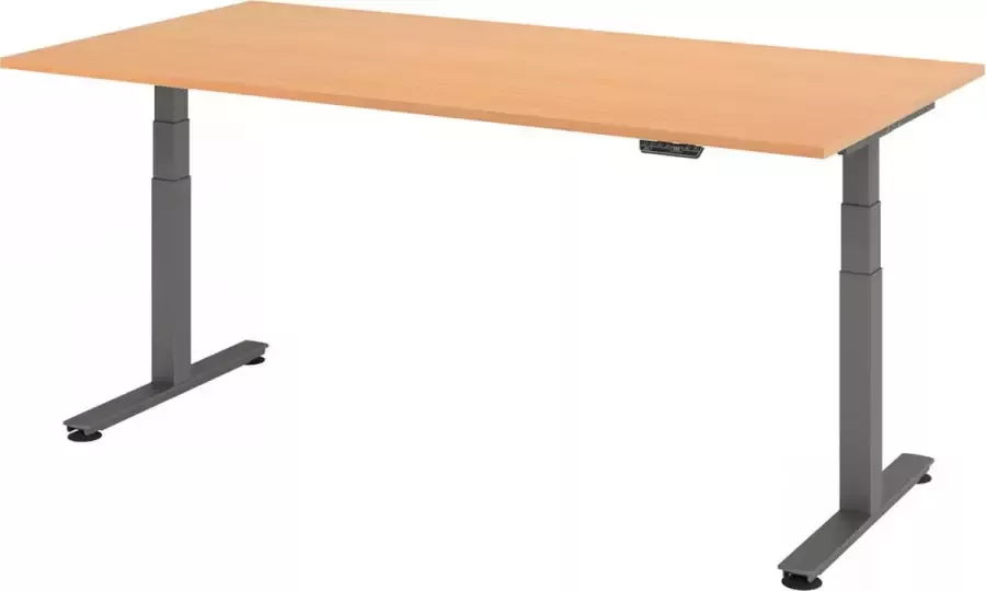 Hjh OFFICE PRO XDSM 2E G Bureau Beuken 200 x 100 Tafelhoogte I Elektrisch in hoogte verstelbaar